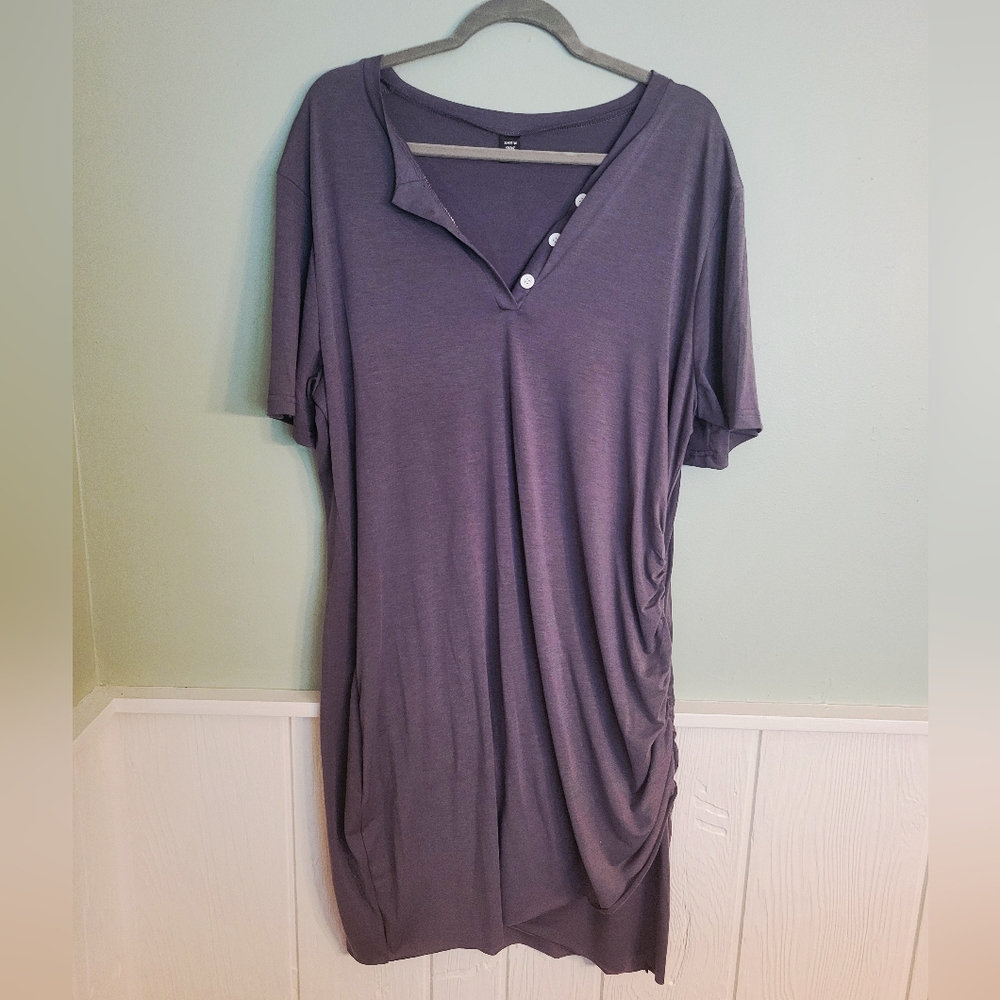 Button-Detail Dress